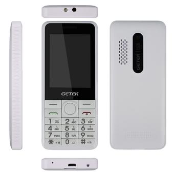 GETEK 2.4” GT Unlocked GSM Cell Phone Barphone Dual SIM GPRS FM Torch Camera Bluetooth (White)  