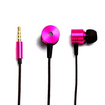 GETEK 3.5mm Jack Piston Earphones Headphones With Mic (Pink)  