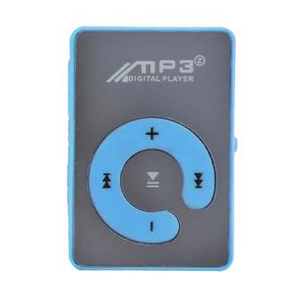 GETEK 8GB Mini Mirror Clip USB Digital Mp3 Music Player (Blue) (Intl)  