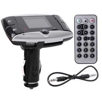 GETEK Car Kit FM Audio Transmitter Bluetooth Modulator MP3 Player USB Charger SD Slot (Black+Silver)  