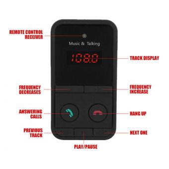 GETEK Wireless Bluetooth FM Transmitter Modulator Car Kit MP3 Player SD USB LCD Remote (Black) (Intl)  