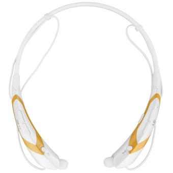 GETEK Wireless Bluetooth with Noise Cancelaltion Headset (White/Gold)  
