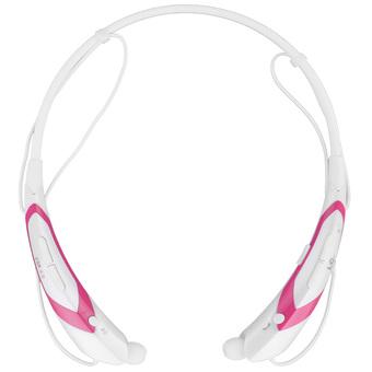 GETEK Wireless Bluetooth with Noise Cancellation Headset (White/Pink)  
