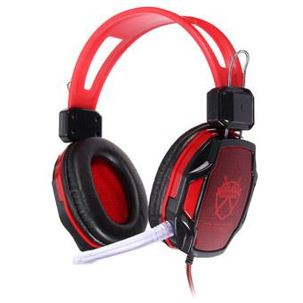 Gaming Headset Surround Hifi Stereo Headband Headphone USB 3.5mm with Mic for PC Red  