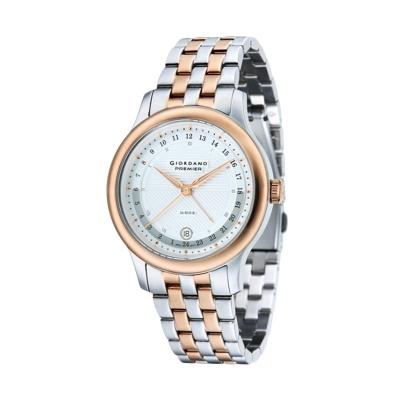 Giordano Timewear Premier P164-55 Silver Rose Gold Jam Tangan Pria