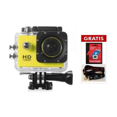 Glitz Kuning Action Camera [Wifi/Waterproof] + Bonus