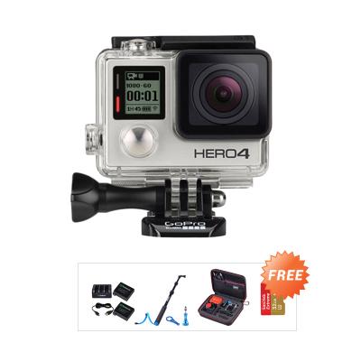 GoPro Hero4 Action Cam - Black + Free Extreme 32 GB + Smatree Case + Smatree Battery Pack + Smatree Pole S1