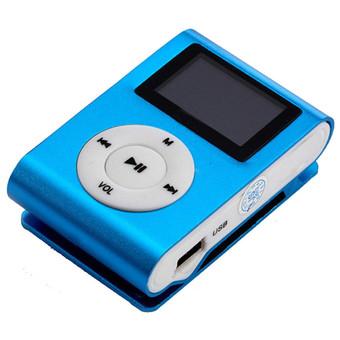 GoSport 32GB Micro SD TF Card FM Radio LCD Screen USB Mini Clip MP3 Player (Blue) (Intl)  