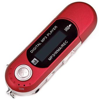 GoSport 8/16/32GB Voice Record TF Card USB MP3 Music Player Digital LCD Screen (Red)  