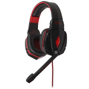 GoSport Gaming Headset G4000 3.5mm LED Headphone Mic for PC (Red)  