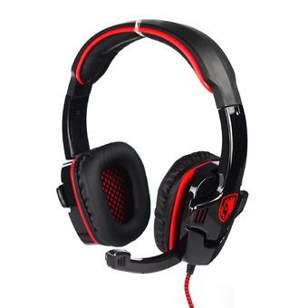GoSport Sades SA-901 Stereo 7.1 without Noise Isolation Headset USB with Microphone (Black/Red)  