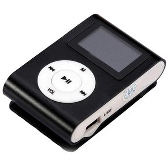 GoSport USB Mini Clip MP3 Player LCD Screen Support 32GB Micro SD TF Card FM Radio (Black)  