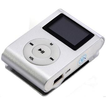 GoSport USB Mini Clip MP3 Player LCD Screen Support 32GB Micro SD TF Card FM Radio (White)  