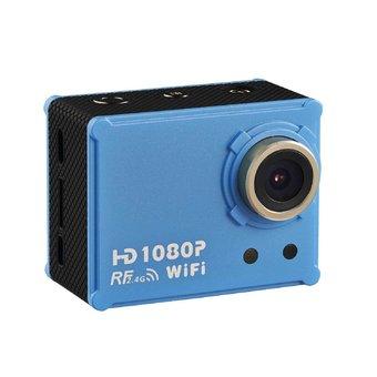 HD 1080P WIFI Bicycle Helmet Sports DV Action Waterproof Outdoor Car Recorder Camera with Remote Control -Blue  