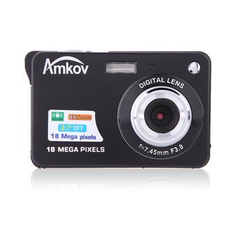 HD Digital Camera 18MP 2.7" TFT 8x Zoom Smile Capture Anti-shake Video Camcorder black  