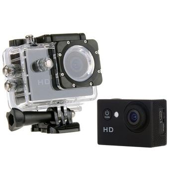 HD720P-A8 1.5" LCD Screen 5MP 140-degree Wide Angle Lens 30m Waterproof Sports Camcorder Digital Video Recorder DVR Black  