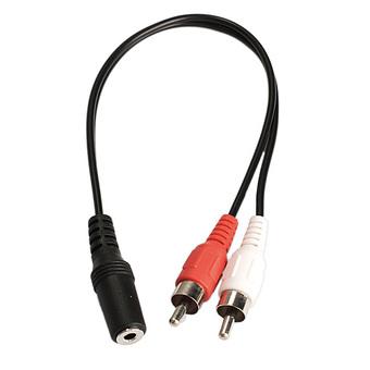 HKS 3.5mm Stereo Audio Female Jack to 2 RCA Male Socket to Headphone Y Cable (Intl)  