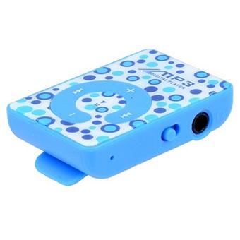HKS Bluelans Mini Clip MP3 Player SD Card Supported 3.5mm + Earphone + USB Cable (Blue) (Intl)  