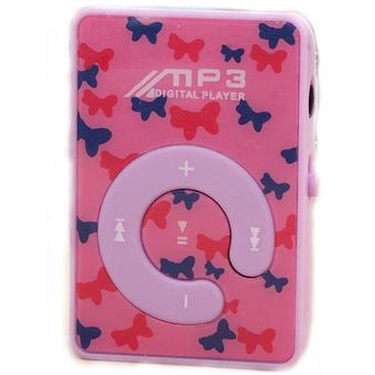 HKS GoSport 1-8GB Digital Clip USB MP3 Music Media Player with Micro Support TF/ SD Card Slot (Pink) (Intl)  