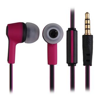 HKS SY-855 Stylish High Definition Flat In-ear Earphone with Mic (Rose/Black) (Intl)  