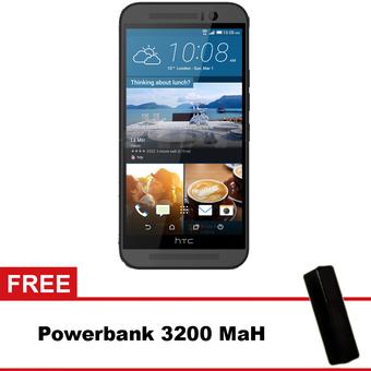 HTC One M9+ - 32 GB - Abu-abu + Gratis Powerbank Advance 3200 mAh  
