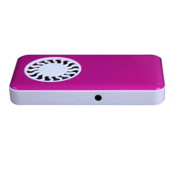 Hand-held Mini Fan Ultra-thin Cooler Rechargeable Li-ion Charger Claret  