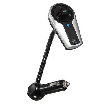 Hands-free Calling Bluetooth USB Car FM Transmitter 3.5mm Steering Wheel Remote (Black) (Intl)  