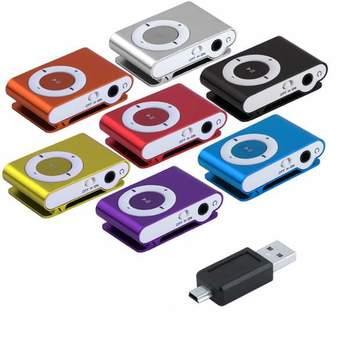 Happycat Mini Clip Metal USB MP3 Music Media Player With Micro TF/SD card Slot Support 1 8GB +earphone (Blue) (Intl)  