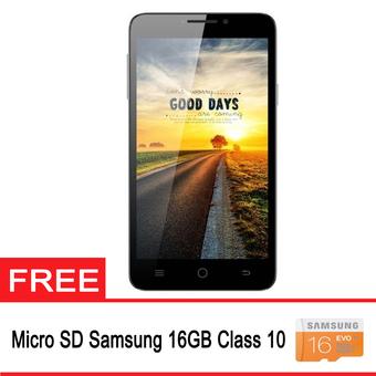 Himax Polymer X Dual SIM - 16GB - Putih + Gratis Micro SD Samsung 16GB Class 10  