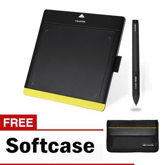 Huion Graphic Tablets 680TF Active Area 8 x 6" - Hitam + Gratis Softcase  