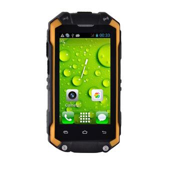 J5 2.3" Dustproof Waterproof Shockproof Dual-Core Android 4.2.2 WCDMA Phone w/ Wi-Fi - Black + Yellow  