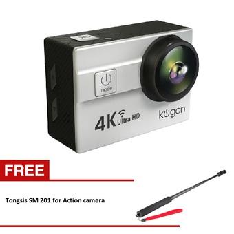 Kogan Action Camera 4K Plus UltraHD - 16MP - Putih - WIFI - Putih + Tongsis SM 201 for Action Camera  
