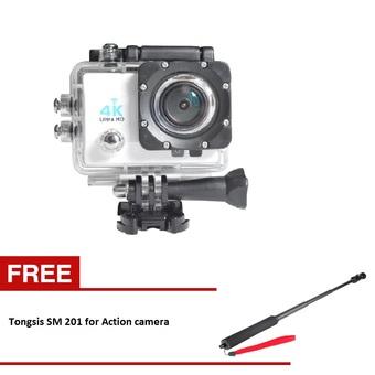 Kogan Action Camera 4K UltraHD - 16MP - Putih - WIFI - Putih + Tongsis SM 201 for Action Camera  