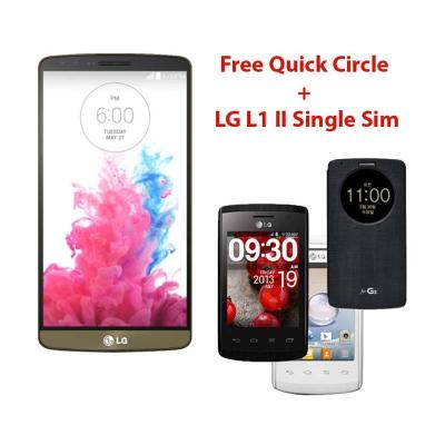 LG G3 16GB Gold Free Quick Circle + LG L1 II Single Sim