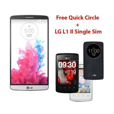 LG G3 16GB White Free Quick Circle + LG L1 II Single Sim