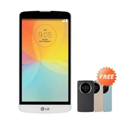 LG L Bello D335 White Smartphone [RAM 1 GB/ROM 8 GB] + Flip Cover Casing