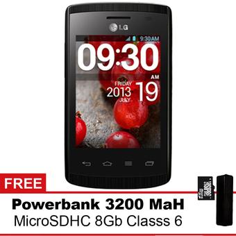 LG L40 D170 - 4GB - Hitam + Powerbank + MMC 8Gb  