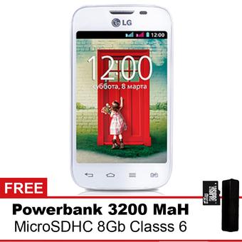 LG L40 D170 - 4GB - Putih + Powerbank + MMC 8Gb  