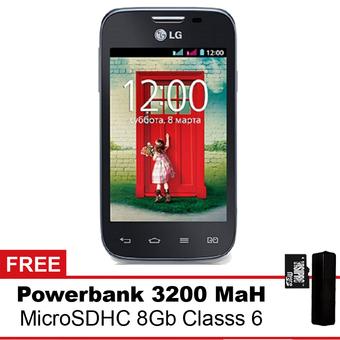 LG L40 D170 - Hitam + Gratis Powerbank + MMC 8Gb  