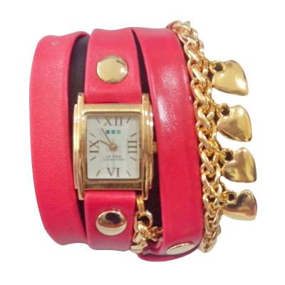 La Mer Special Edition Target Watch Red Gold Hearts Charm LSE500