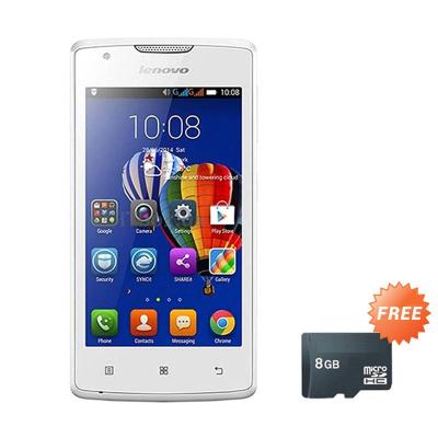 Lenovo A1000 White Smartphone [4G LTE/8GB] + Free Micro SD 8GB