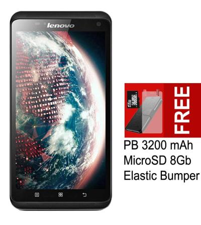 Lenovo S930 Hitam - Free Powerbank Advance 3200 mAh, MicroSDHC 8Gb Visipro Class6, Jellycase, Screenguard