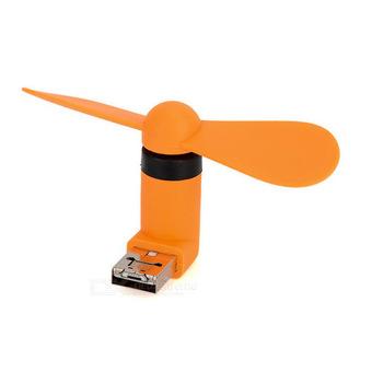 Lileng Lightning Port 8 Pin Mini Portable USB Fan untuk iPhone 5/6 - Orange  