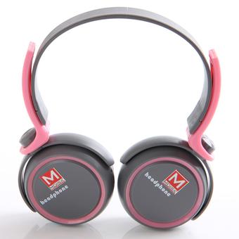 MDisk TX-608 Bluetooth Headphone - Merah Muda  