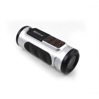 MENGS® Multi-Function Bicycle Bike LED Flashlight Torch MP3 Player - Sliver  