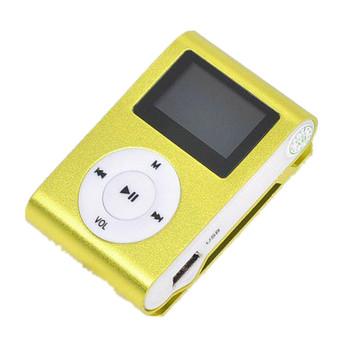 MP3 Player LCD Screen Support 32GB Micro SD Card (Yellow)  