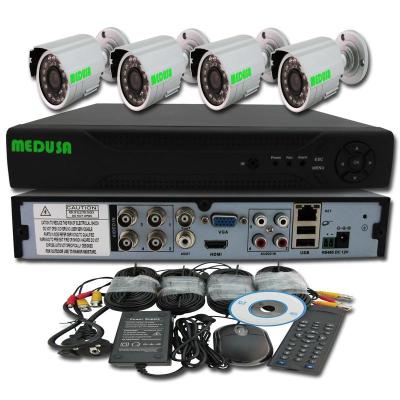 Medusa CCTV Paket 4 Camera Outdoor KIT-3704D Bullet 700TVL