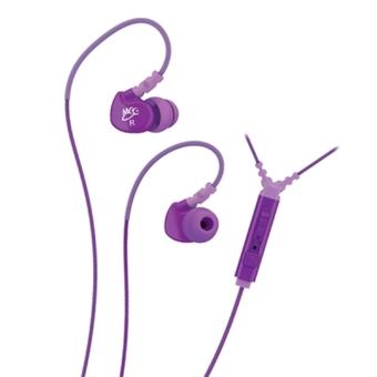 Meelec Sport-Fi Memory Wire In-Ear Earphones with Remote and Mic - Second Generation - M6P - Ungu  