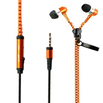 Mic Zipper Earphone 64 (Orange)  
