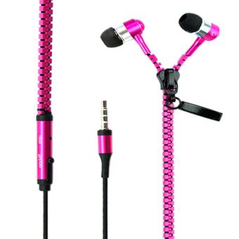 Mic Zipper Earphone 75 (Pink)  